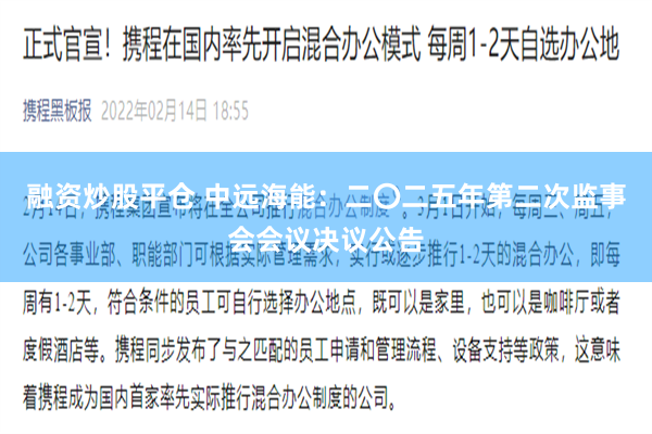 融资炒股平仓 中远海能：二〇二五年第二次监事会会议决议公告