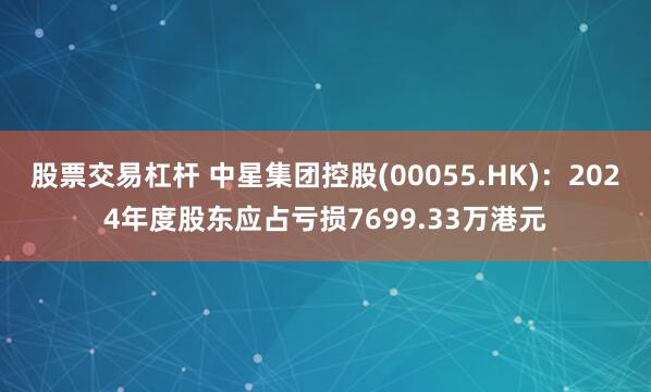 股票交易杠杆 中星集团控股(00055.HK)：2024年度股东应占亏损7699.33万港元